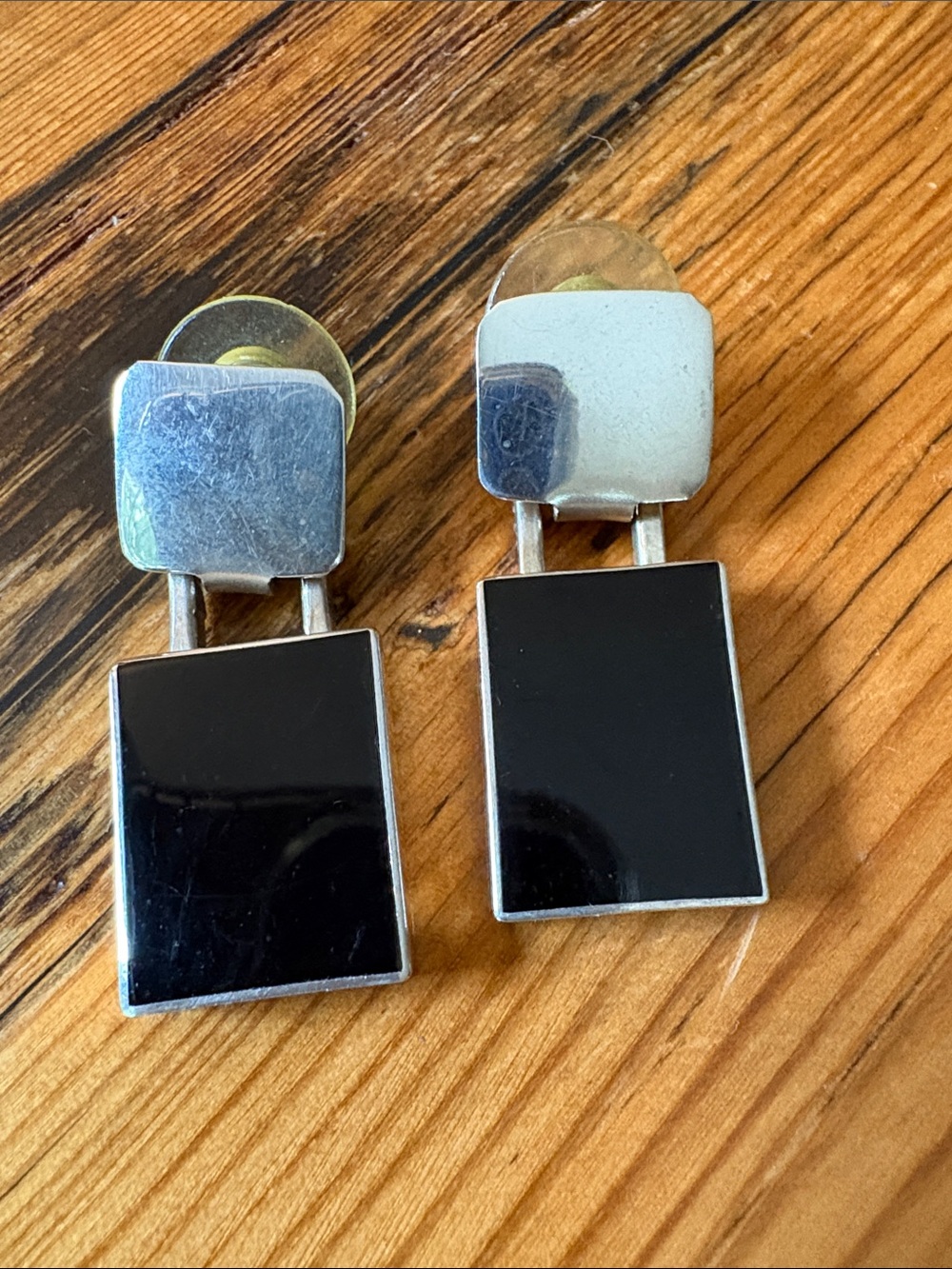 Sterling earrings with onyx